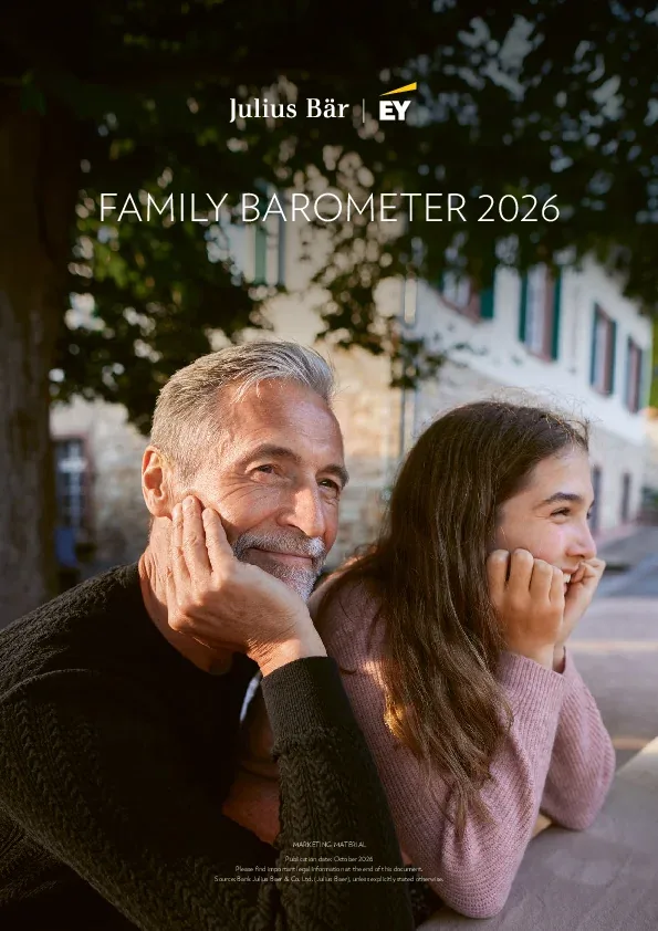 Portada del estudio Family Barometer 2026 de Julius Baer y EY
